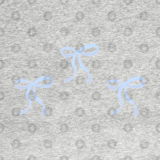 Cute Coquette baby blue ribbon bows repeating pattern seamless girly aesthetic this is me if you even care by JuneNostalgia